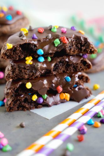 Homemade Cosmic Brownies Cookies Copycat Recipe - LemonPeony