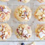 Blueberry Pop Tarts Cookies on cooling rack