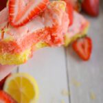 Easy Strawberry Lemon Brownies with Cake Mix