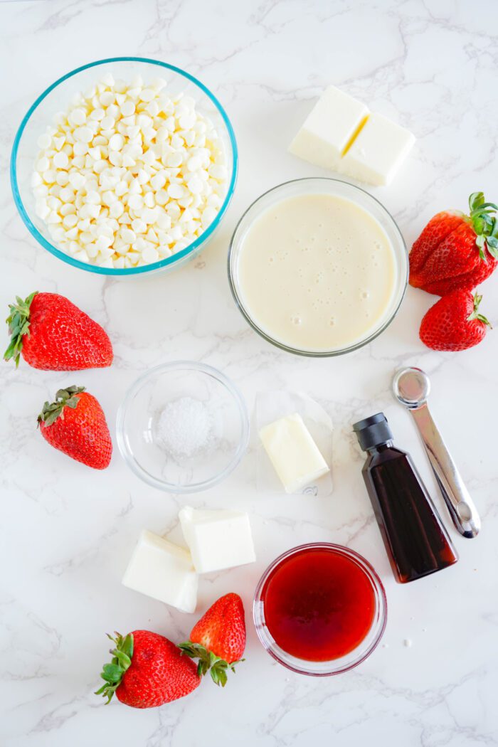 Strawberry Fudge Recipe Ingredients