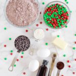 Christmas M&M Chocolate Brownie Cookies Ingredients