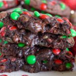 Christmas M&M Chocolate Brownie Cookies Recipe