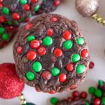 Christmas M&M Chocolate Cookies