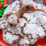 Chocolate Christmas Crinkle Cookies