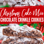 Chocolate Christmas Crinkle Cookies