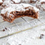 Chocolate Crinkle Cookie on cooling rack