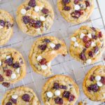 Cranberry Oatmeal Cookies on a cooling rack