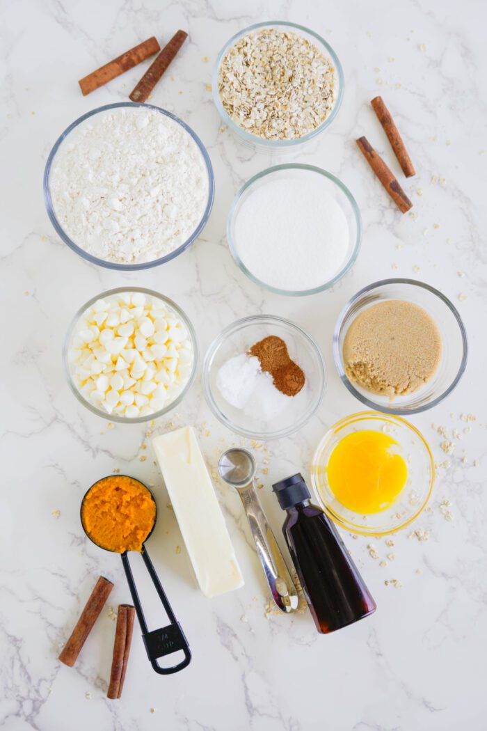 Pumpkin Oatmeal Cookie Ingredients