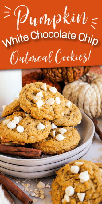 Pumpkin Oatmeal Cookies Pinterest Photo