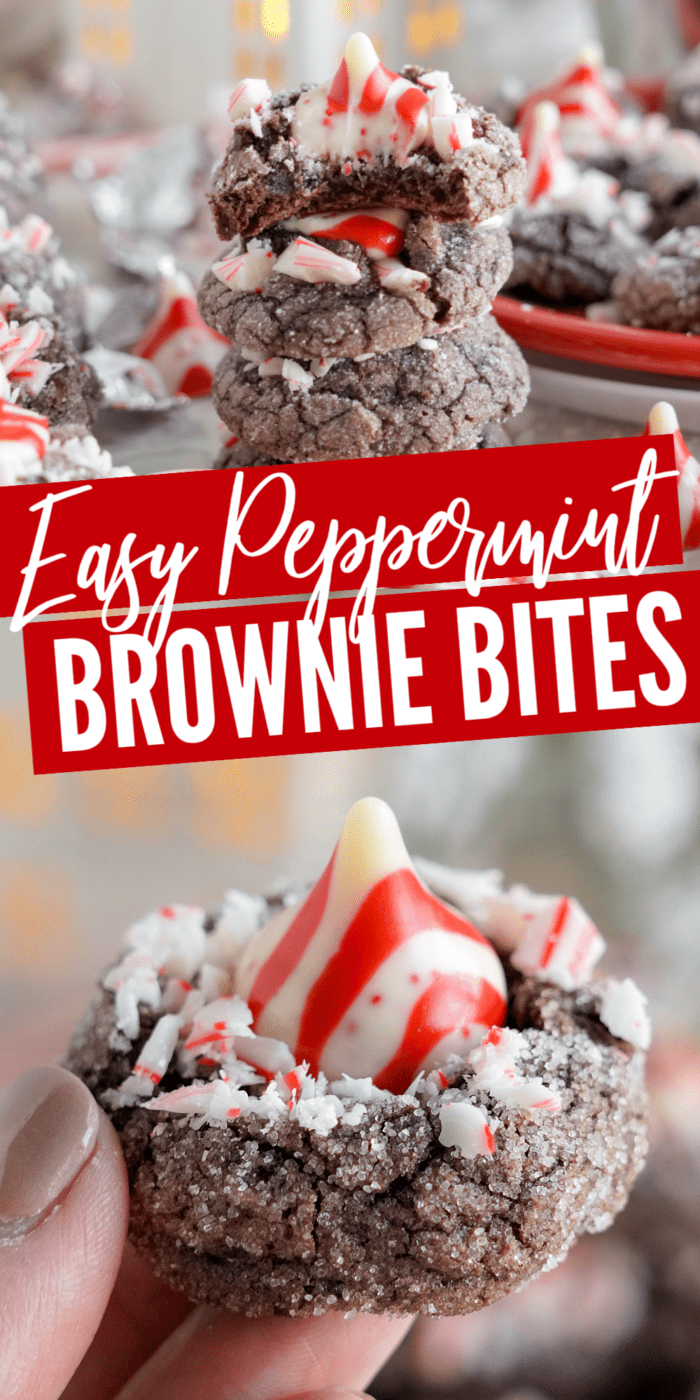 Easy Peppermint Brownie Bites