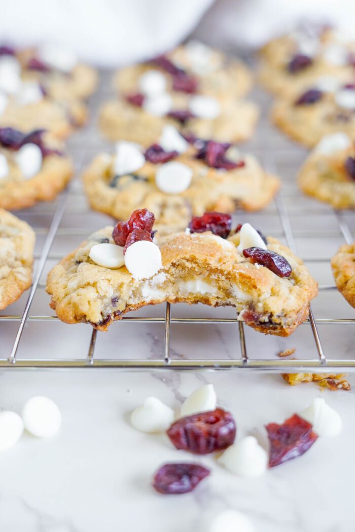 Easy White Chocolate Cranberry Oatmeal Cookies Recipe-38