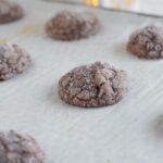 Peppermint Brownie Bites on tray before peppermint