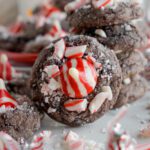 Peppermint Kiss Brownie Bite cookies