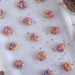 Easter Brownie Cookies on Cookie Sheet