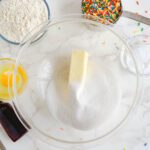 Funfetti Cookies creaming butter and sugar