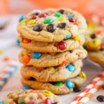 Homemade Peanut Butter Cookies with M&Ms