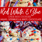 4th of July Cake Mix Cookies