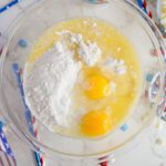 4th of July Cake Mix Cookies Cookie mix and eggs