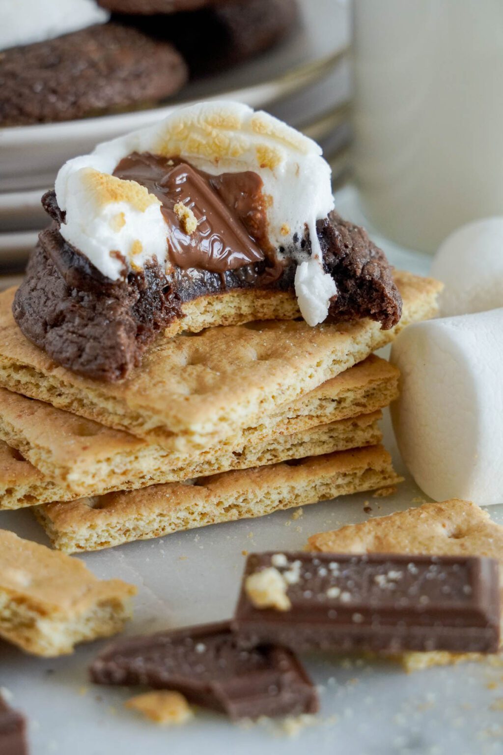 Brownie Bites S'mores Cookie Recipe - LemonPeony