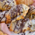 Chocolate Chip Cookie Croissants on Plate