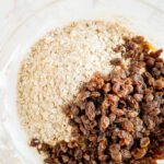 Oatmeal Raisin Cookies Bowl of Oats and Raisins