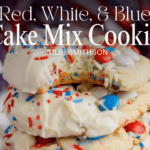 Red, White, and Blue Cake Mix Cookies