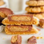 Reese’s Peanut butter Cookies cut and stacked