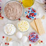 4th of July Brownie Pizza Ingredients