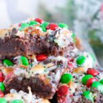 Christmas Brownie Magic Bars