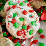 Christmas Cake Mix Cookies with M&Ms