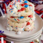 Easy 4th of July Cake Mix Cookies