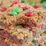 Easy M&M Cookie Bars for Christmas
