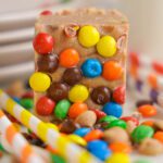 Homemade Peanut Butter Fudge with M&Ms