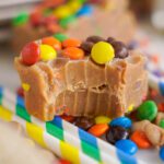 Peanut Butter Fudge with M&MS