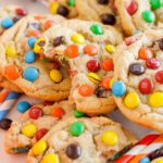 Pile of Peanut Butter M&M Cookies