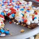 Red White and Blue Brownie Pizza Dessert