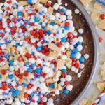 Red White and Blue Brownie Pizza Dessert Recipe