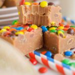 Soft and Chewy Peanut Butter M&M Fudge