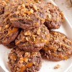 Caramel Brownie Mix Cookies with Toffee