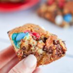 Chocolate Chip Cheesecake Cookie Bars Recipe for the 4th of July